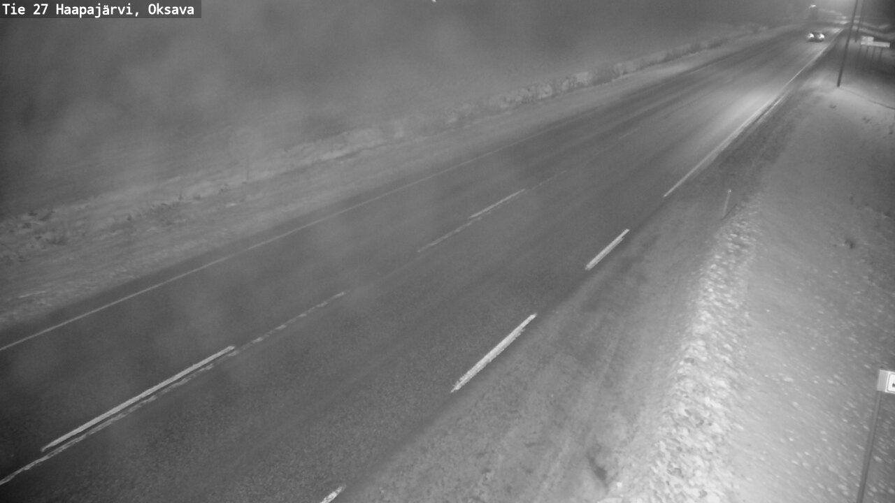 Weather Camera Image Väg 27 Haapajärvi, Oksava, Haapajärvi, Pohjois-Pohjanmaa