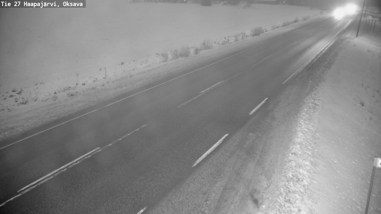 Weather Camera Image Väg 27 Haapajärvi, Oksava, Haapajärvi, Pohjois-Pohjanmaa
