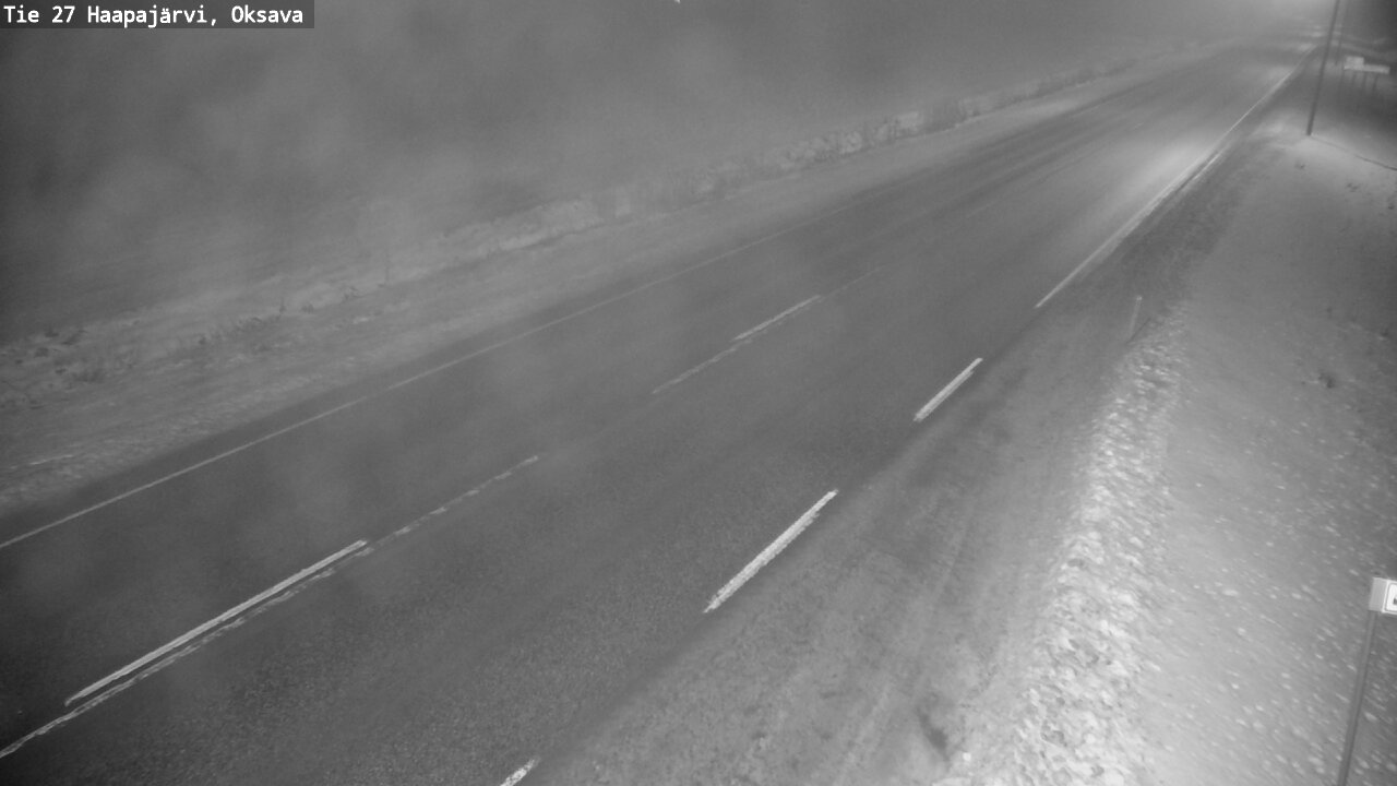 Weather Camera Image Väg 27 Haapajärvi, Oksava, Haapajärvi, Pohjois-Pohjanmaa