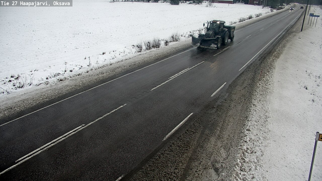Weather Camera Image Väg 27 Haapajärvi, Oksava, Haapajärvi, Pohjois-Pohjanmaa