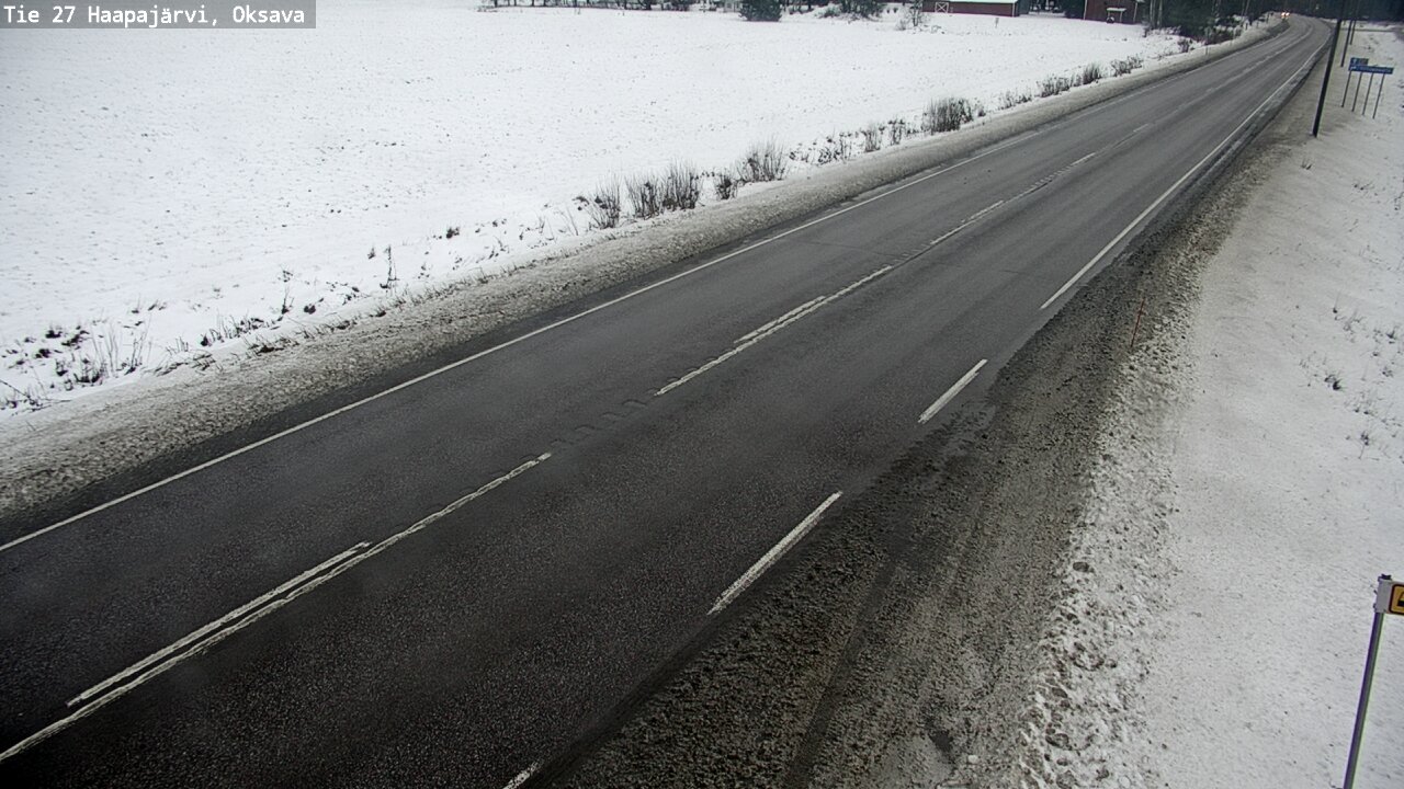 Weather Camera Image Väg 27 Haapajärvi, Oksava, Haapajärvi, Pohjois-Pohjanmaa