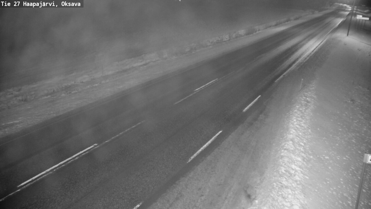 Weather Camera Image Väg 27 Haapajärvi, Oksava, Haapajärvi, Pohjois-Pohjanmaa