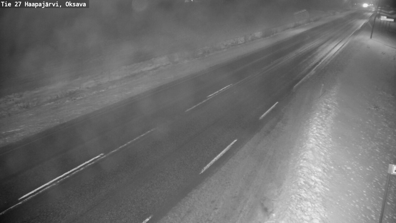 Weather Camera Image Väg 27 Haapajärvi, Oksava, Haapajärvi, Pohjois-Pohjanmaa