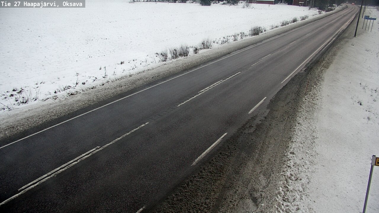 Weather Camera Image Väg 27 Haapajärvi, Oksava, Haapajärvi, Pohjois-Pohjanmaa