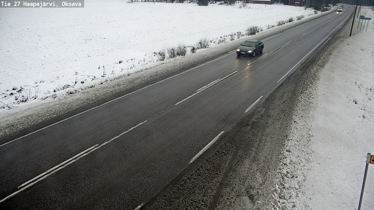 Weather Camera Image Väg 27 Haapajärvi, Oksava, Haapajärvi, Pohjois-Pohjanmaa