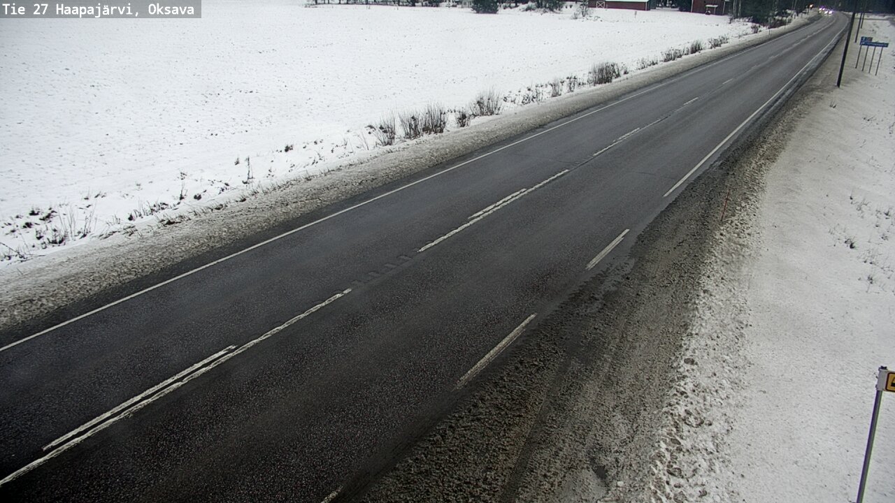 Weather Camera Image Väg 27 Haapajärvi, Oksava, Haapajärvi, Pohjois-Pohjanmaa