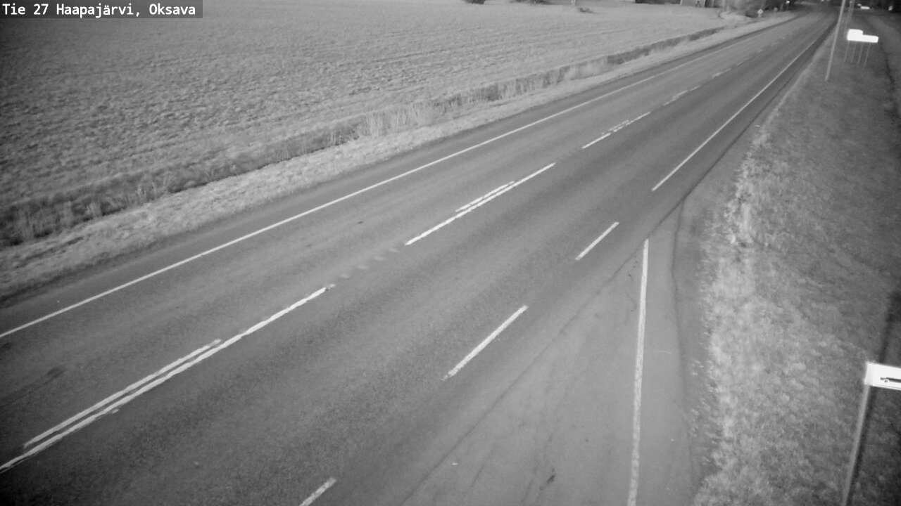 Weather Camera Image Road 27 Haapajärvi, Oksava, Haapajärvi, Pohjois-Pohjanmaa
