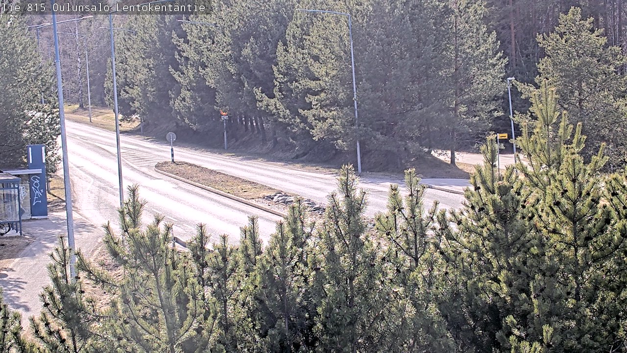 Weather Camera Image Väg 816 Uleåsalo, Lentokentäntie, Oulu, Pohjois-Pohjanmaa
