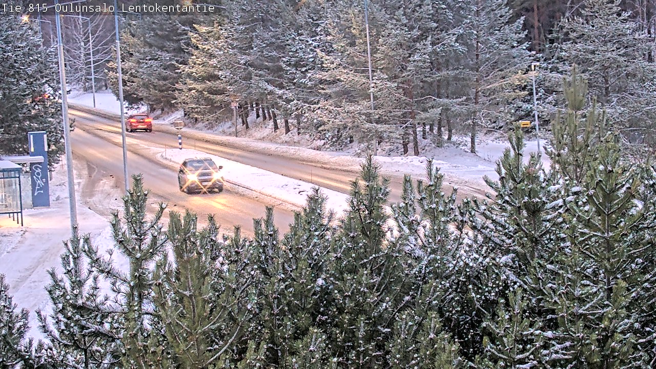 Weather Camera Image Väg 816 Uleåsalo, Lentokentäntie, Oulu, Pohjois-Pohjanmaa