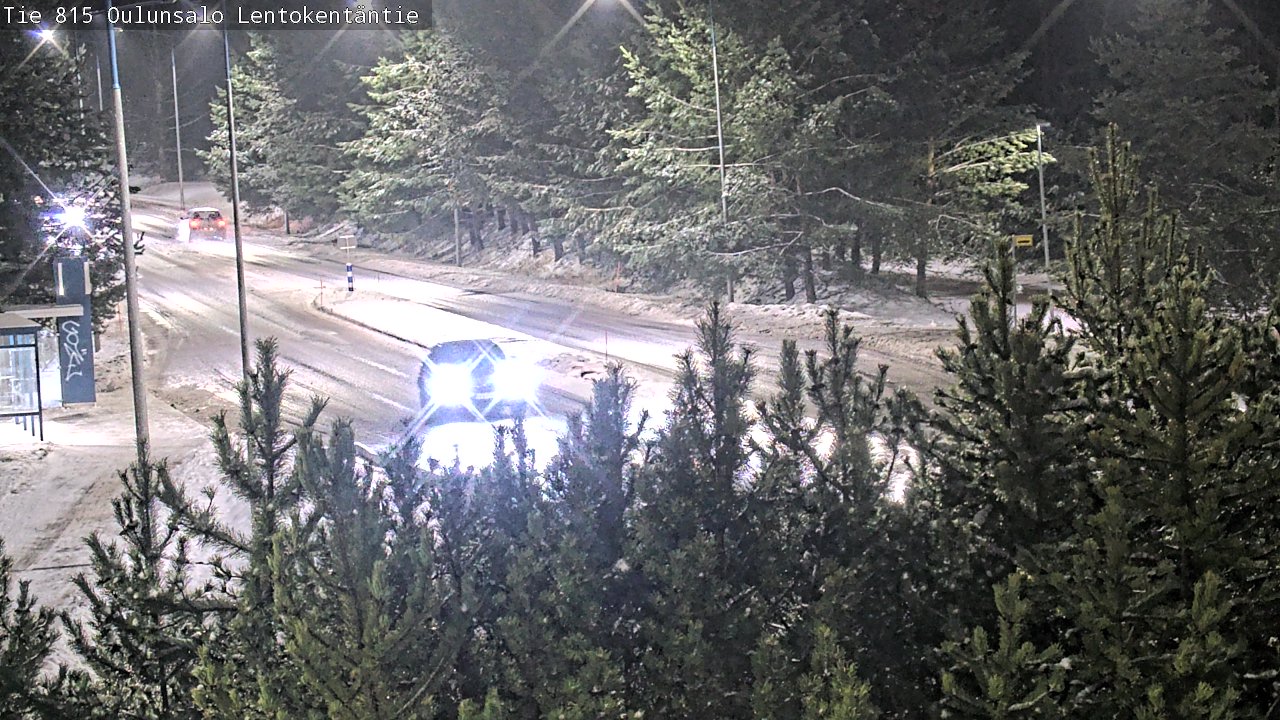 Weather Camera Image Väg 816 Uleåsalo, Lentokentäntie, Oulu, Pohjois-Pohjanmaa