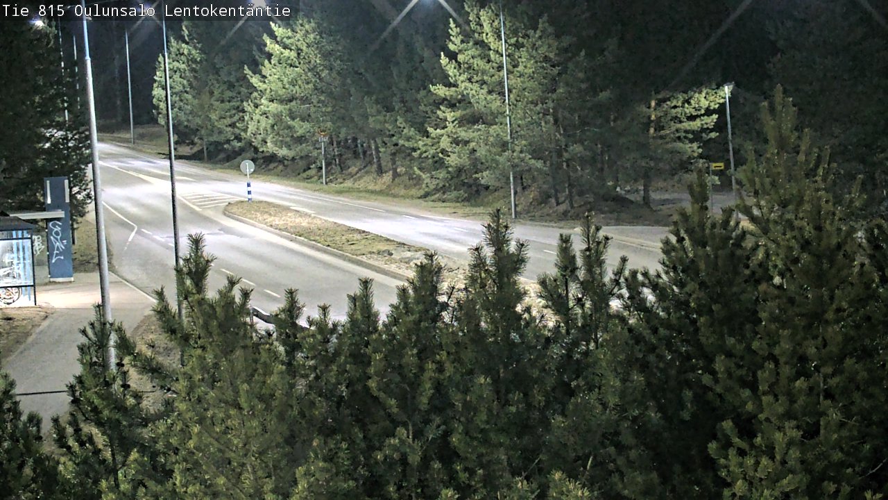 Weather Camera Image Väg 816 Uleåsalo, Lentokentäntie, Oulu, Pohjois-Pohjanmaa
