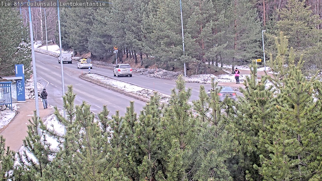 Weather Camera Image Väg 816 Uleåsalo, Lentokentäntie, Oulu, Pohjois-Pohjanmaa