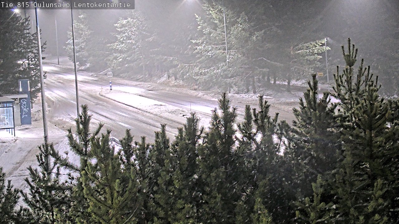 Weather Camera Image Väg 816 Uleåsalo, Lentokentäntie, Oulu, Pohjois-Pohjanmaa