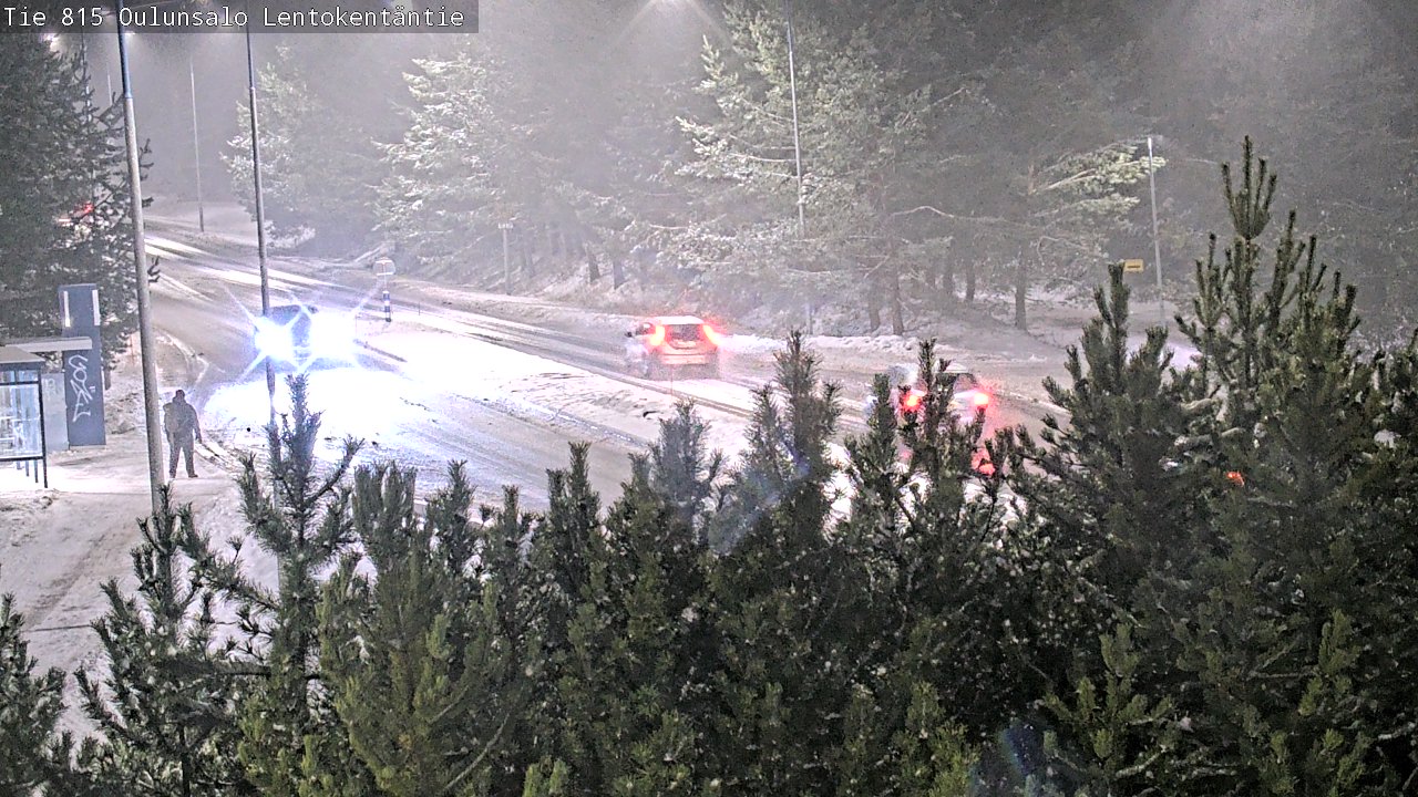 Weather Camera Image Väg 816 Uleåsalo, Lentokentäntie, Oulu, Pohjois-Pohjanmaa