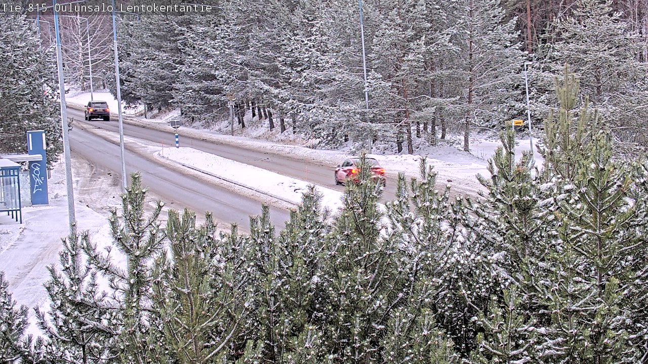 Weather Camera Image Väg 816 Uleåsalo, Lentokentäntie, Oulu, Pohjois-Pohjanmaa