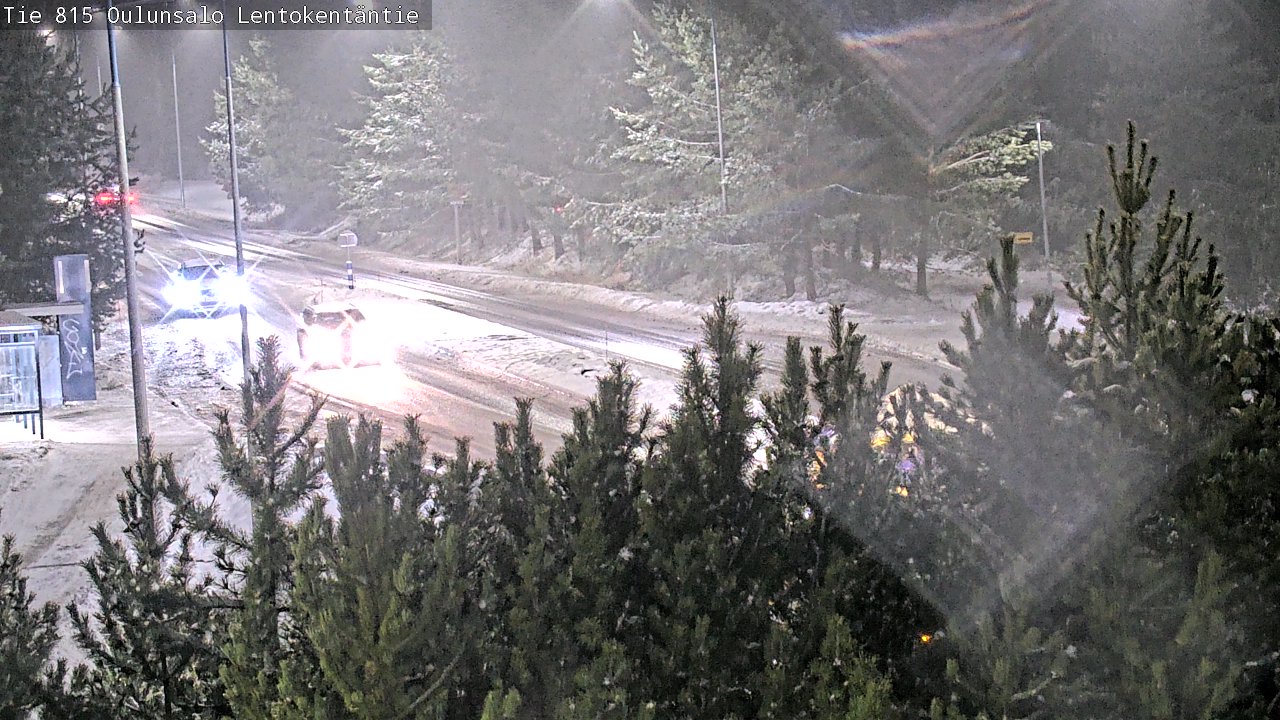 Weather Camera Image Väg 816 Uleåsalo, Lentokentäntie, Oulu, Pohjois-Pohjanmaa