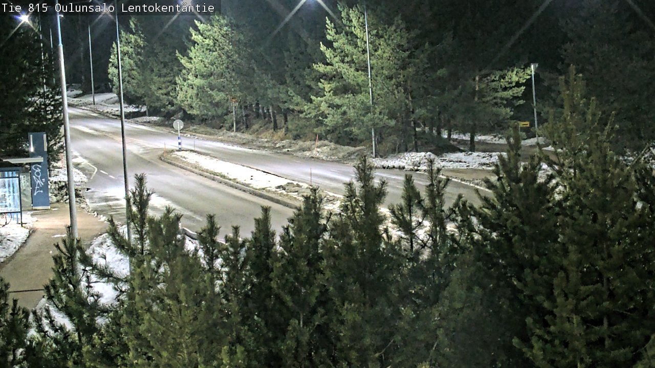 Weather Camera Image Väg 816 Uleåsalo, Lentokentäntie, Oulu, Pohjois-Pohjanmaa
