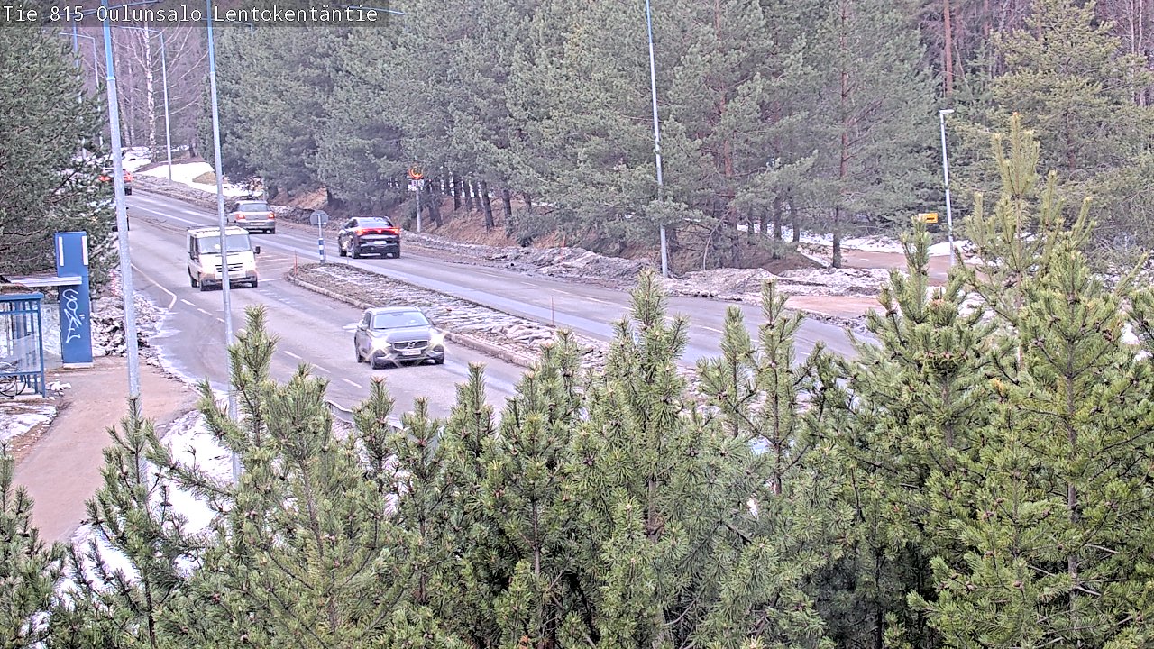 Weather Camera Image Väg 816 Uleåsalo, Lentokentäntie, Oulu, Pohjois-Pohjanmaa