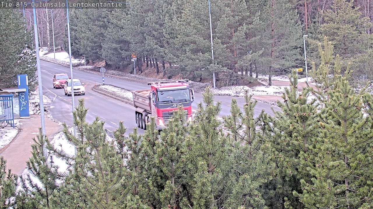 Weather Camera Image Väg 816 Uleåsalo, Lentokentäntie, Oulu, Pohjois-Pohjanmaa