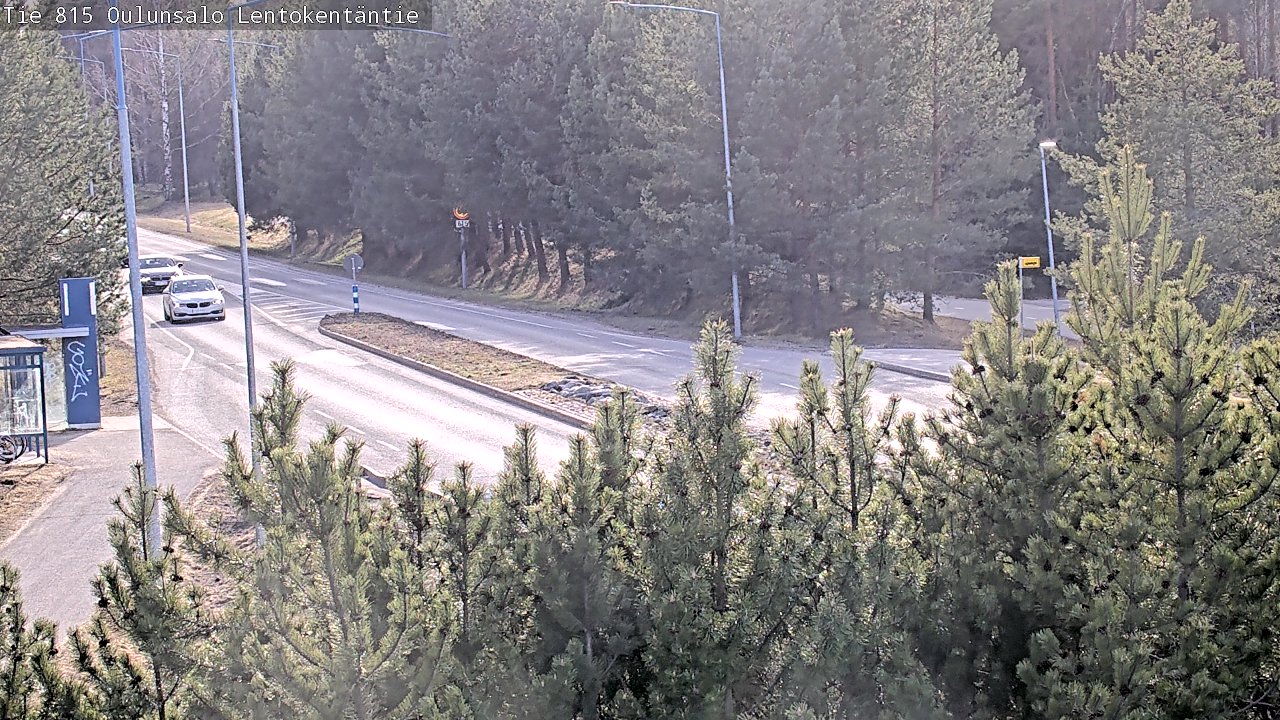 Weather Camera Image Väg 816 Uleåsalo, Lentokentäntie, Oulu, Pohjois-Pohjanmaa