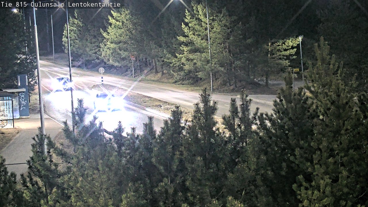Weather Camera Image Väg 816 Uleåsalo, Lentokentäntie, Oulu, Pohjois-Pohjanmaa