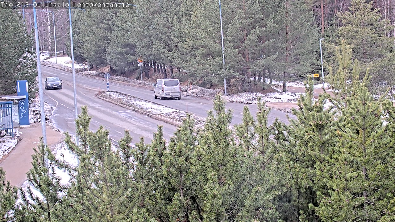 Weather Camera Image Väg 816 Uleåsalo, Lentokentäntie, Oulu, Pohjois-Pohjanmaa