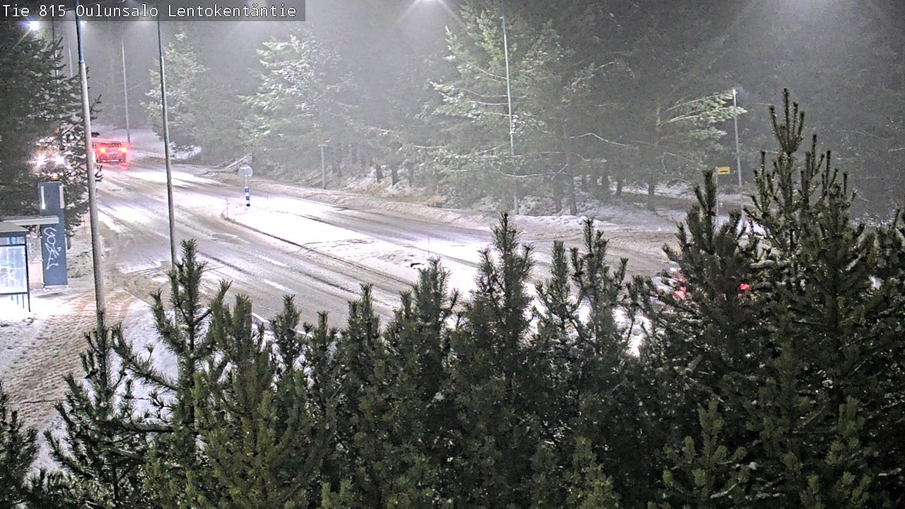 Weather Camera Image Väg 816 Uleåsalo, Lentokentäntie, Oulu, Pohjois-Pohjanmaa