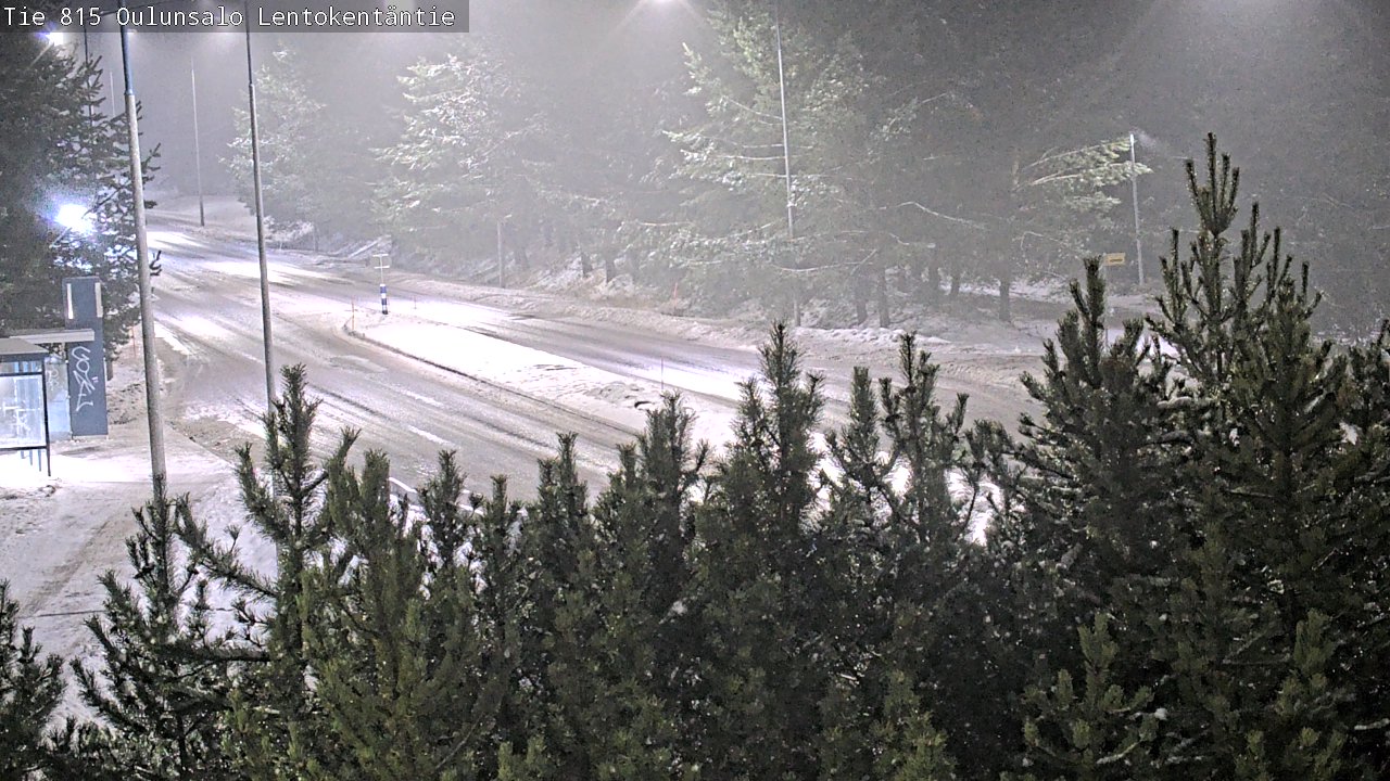Weather Camera Image Väg 816 Uleåsalo, Lentokentäntie, Oulu, Pohjois-Pohjanmaa