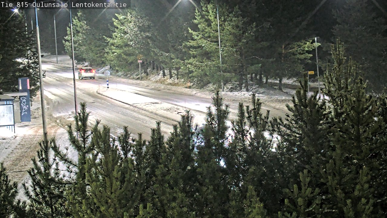 Weather Camera Image Väg 816 Uleåsalo, Lentokentäntie, Oulu, Pohjois-Pohjanmaa