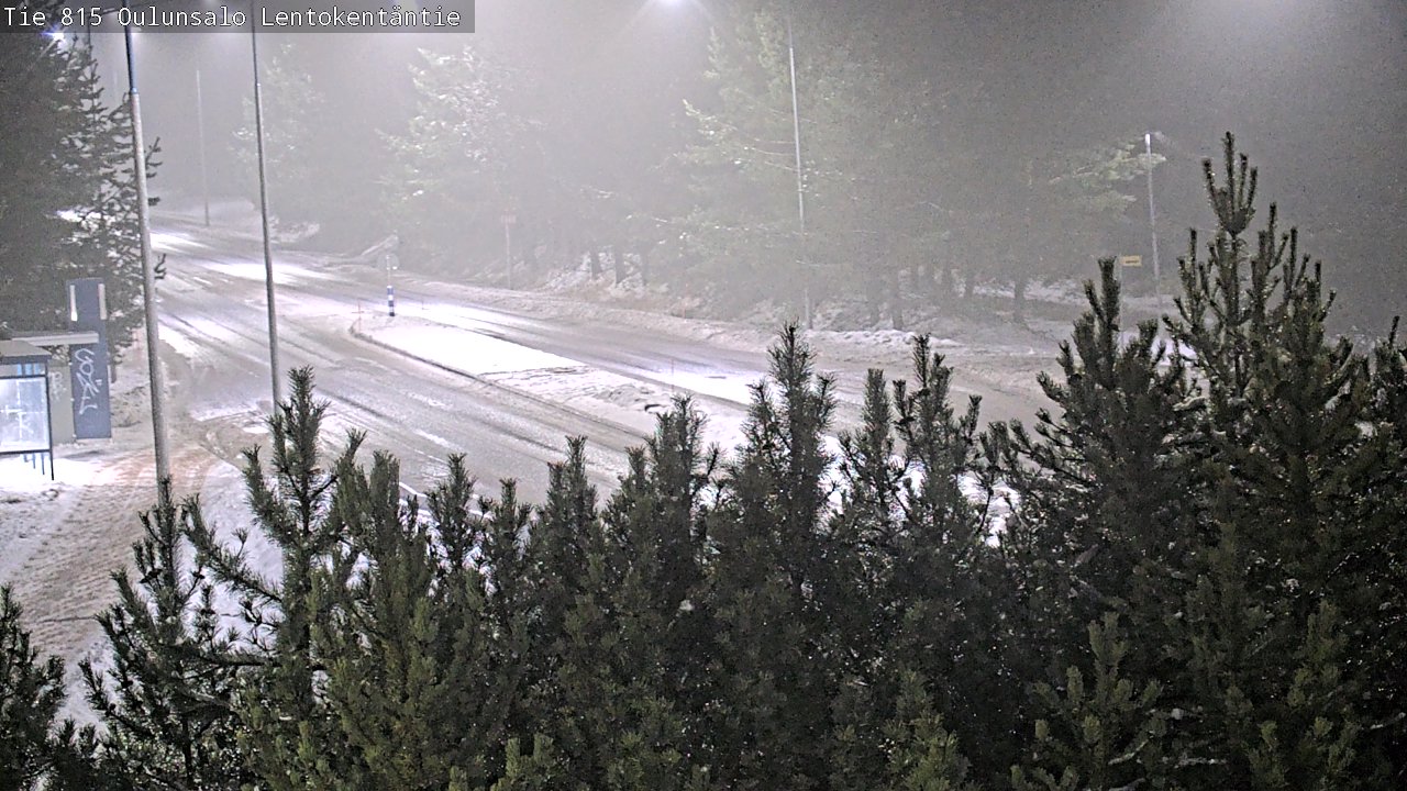 Weather Camera Image Väg 816 Uleåsalo, Lentokentäntie, Oulu, Pohjois-Pohjanmaa