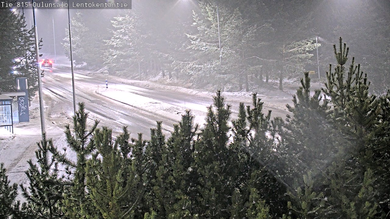 Weather Camera Image Väg 816 Uleåsalo, Lentokentäntie, Oulu, Pohjois-Pohjanmaa