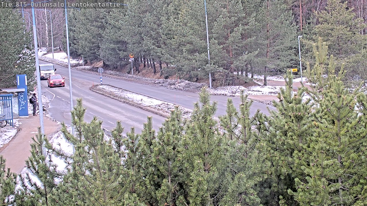 Weather Camera Image Väg 816 Uleåsalo, Lentokentäntie, Oulu, Pohjois-Pohjanmaa