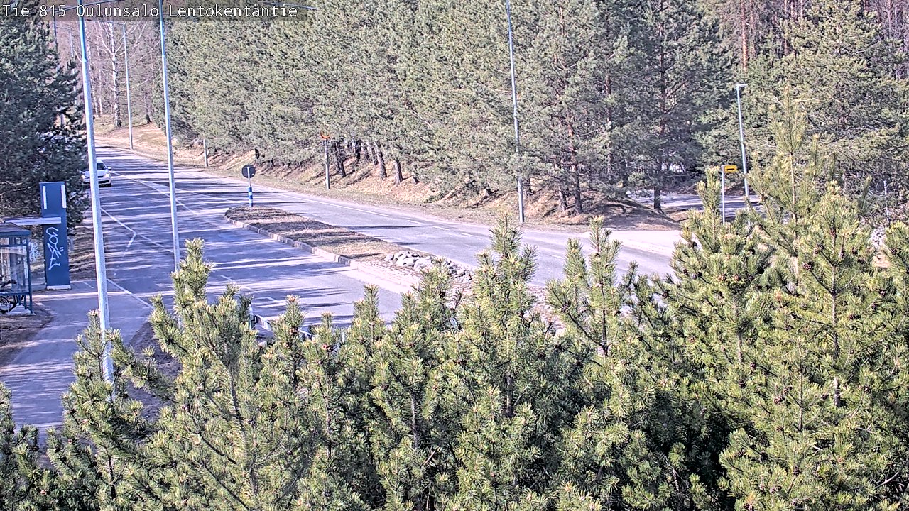 Weather Camera Image Väg 816 Uleåsalo, Lentokentäntie, Oulu, Pohjois-Pohjanmaa