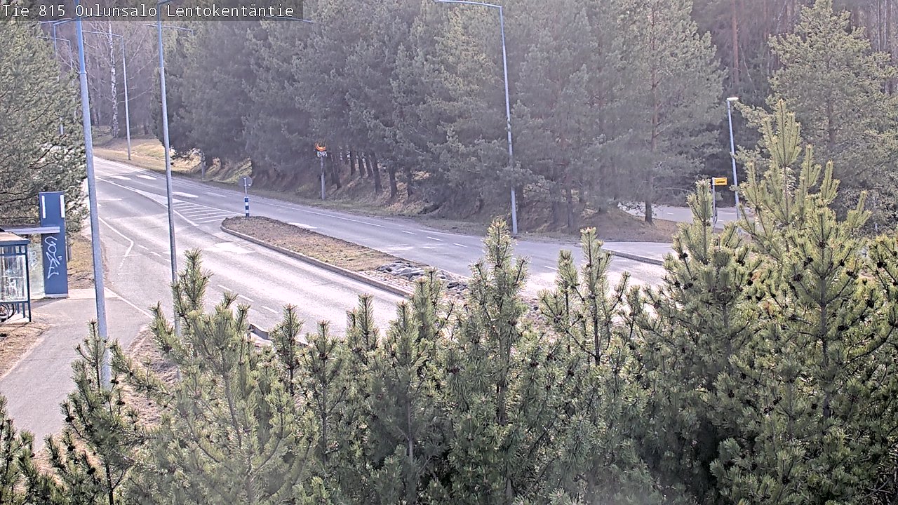 Weather Camera Image Väg 816 Uleåsalo, Lentokentäntie, Oulu, Pohjois-Pohjanmaa