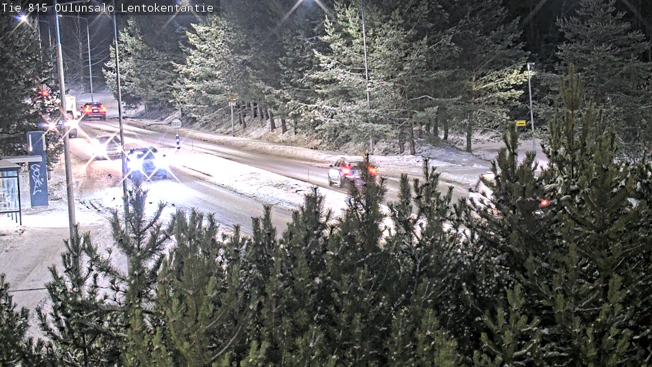 Weather Camera Image Väg 816 Uleåsalo, Lentokentäntie, Oulu, Pohjois-Pohjanmaa