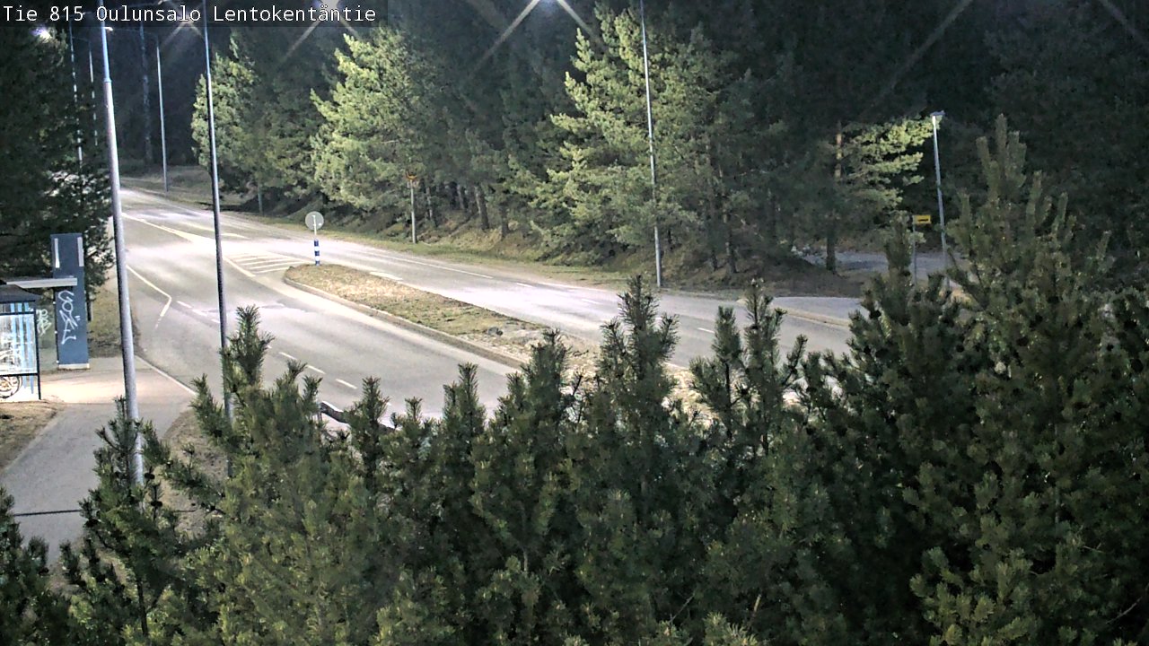 Weather Camera Image Väg 816 Uleåsalo, Lentokentäntie, Oulu, Pohjois-Pohjanmaa