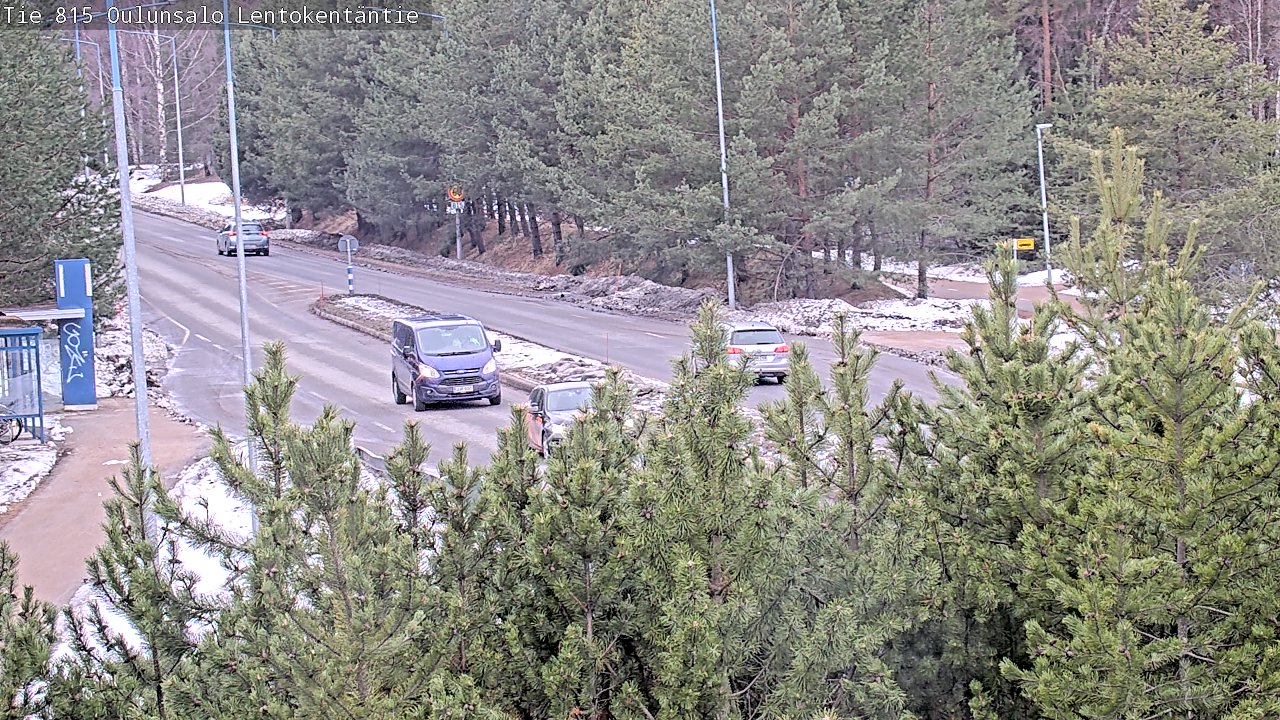 Weather Camera Image Väg 816 Uleåsalo, Lentokentäntie, Oulu, Pohjois-Pohjanmaa