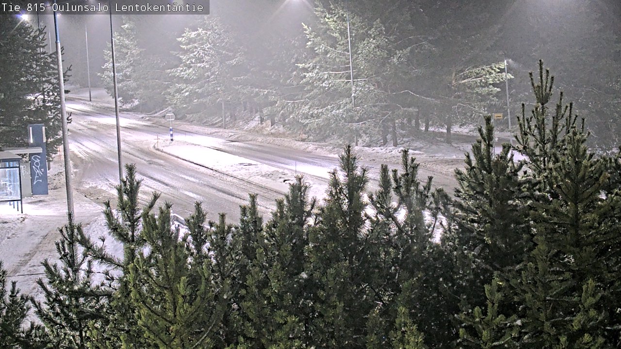 Weather Camera Image Väg 816 Uleåsalo, Lentokentäntie, Oulu, Pohjois-Pohjanmaa