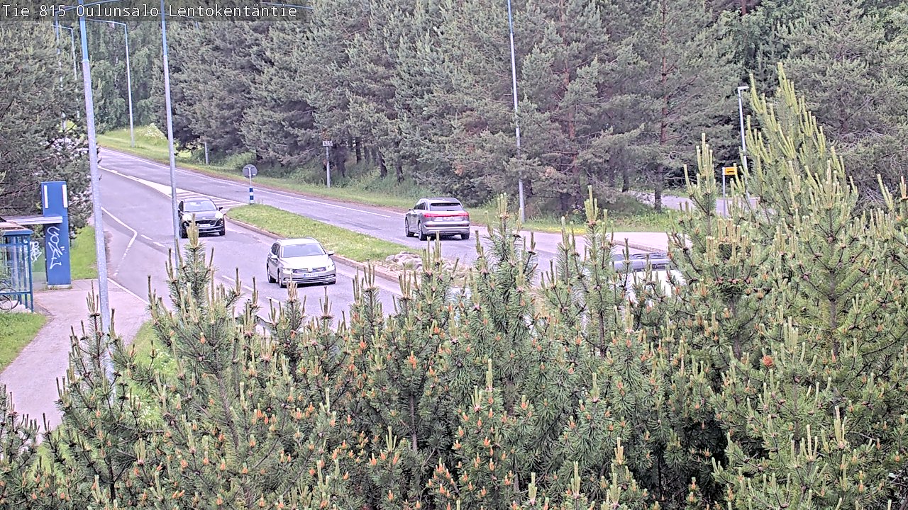 Weather Camera Image Väg 816 Uleåsalo, Lentokentäntie, Oulu, Pohjois-Pohjanmaa