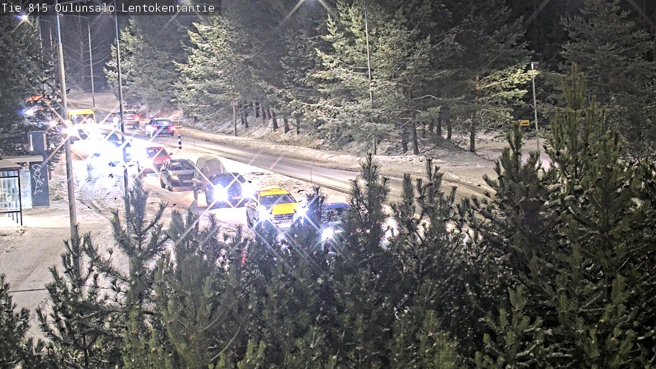 Weather Camera Image Väg 816 Uleåsalo, Lentokentäntie, Oulu, Pohjois-Pohjanmaa