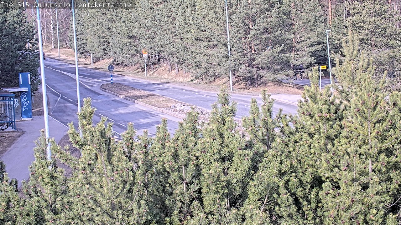 Weather Camera Image Väg 816 Uleåsalo, Lentokentäntie, Oulu, Pohjois-Pohjanmaa