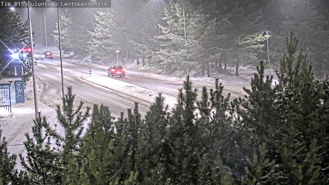 Weather Camera Image Väg 816 Uleåsalo, Lentokentäntie, Oulu, Pohjois-Pohjanmaa