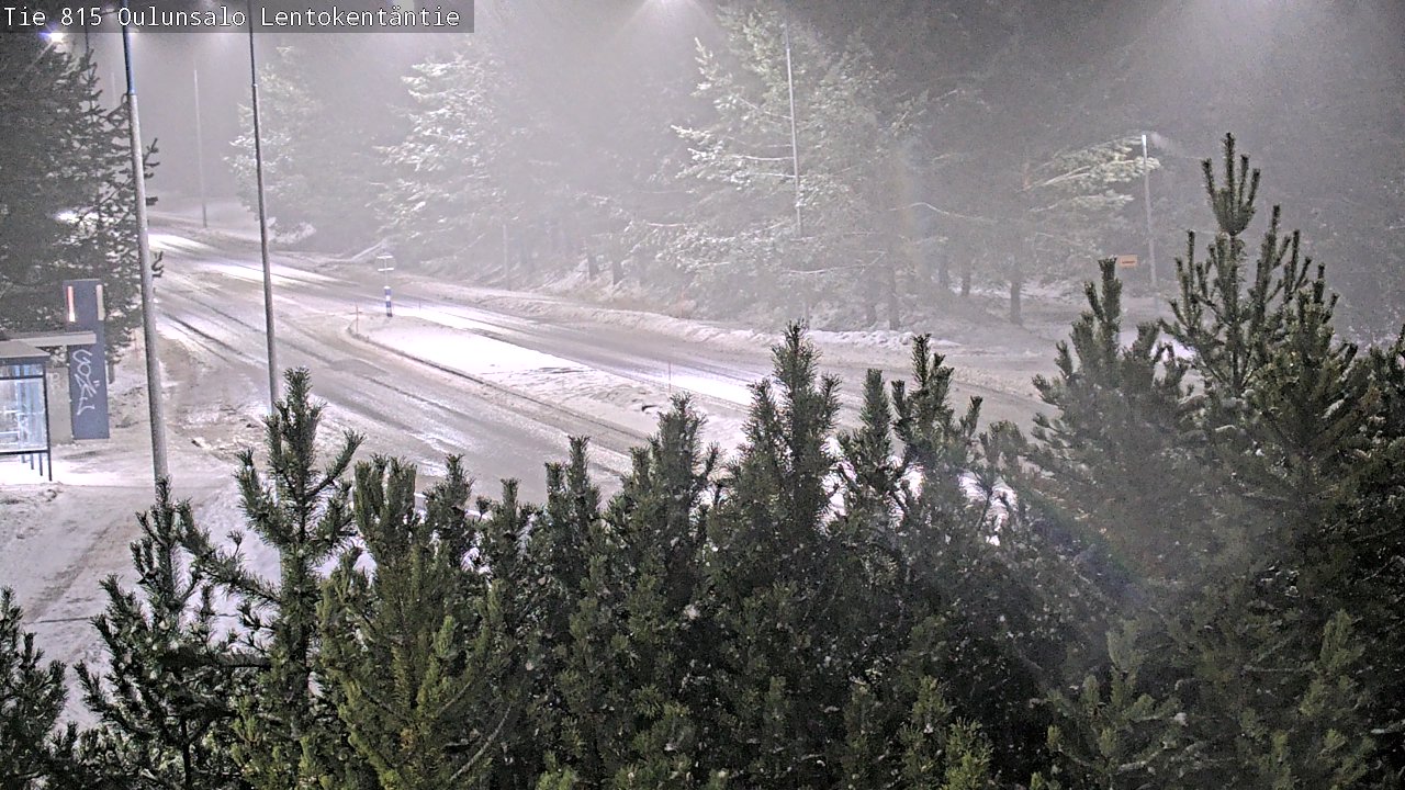 Weather Camera Image Väg 816 Uleåsalo, Lentokentäntie, Oulu, Pohjois-Pohjanmaa