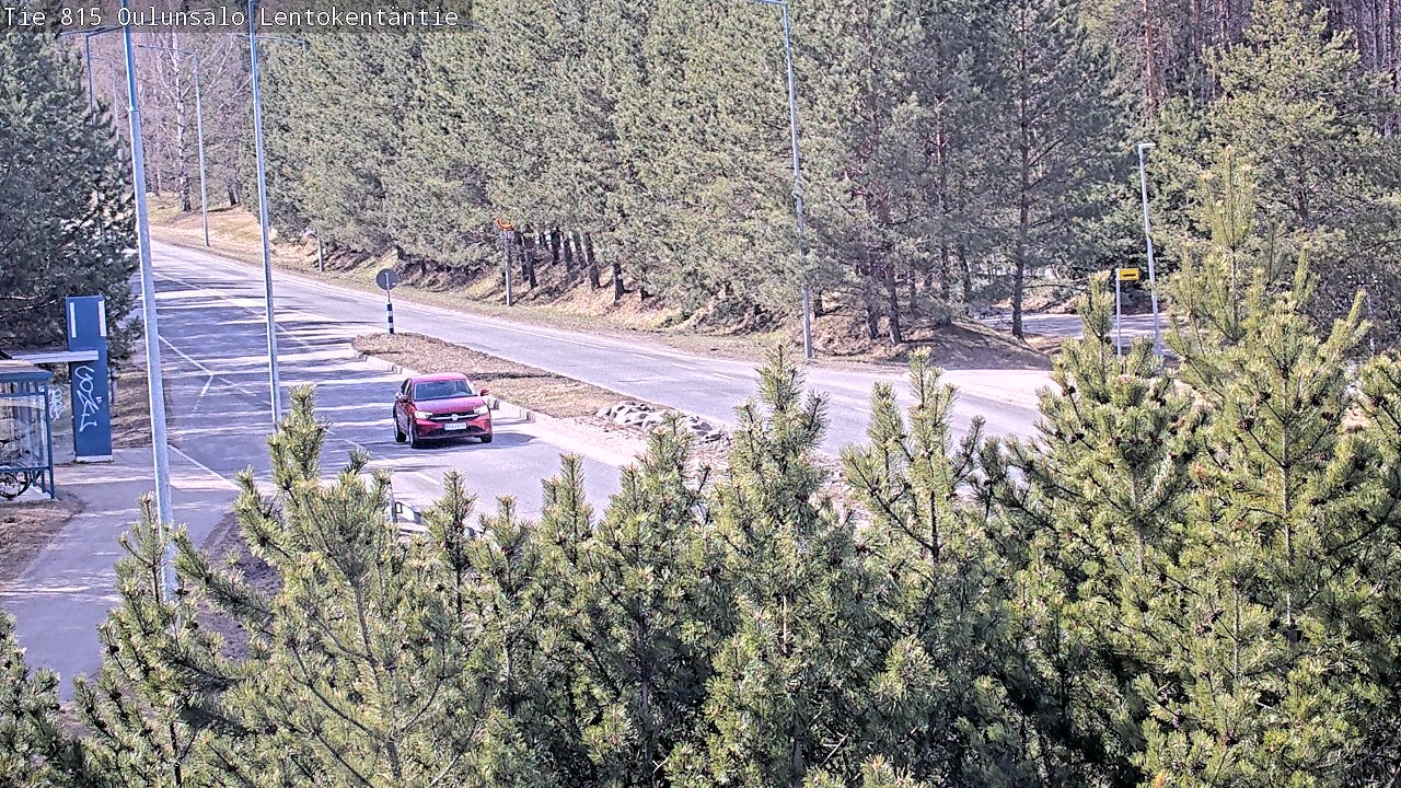 Weather Camera Image Väg 816 Uleåsalo, Lentokentäntie, Oulu, Pohjois-Pohjanmaa