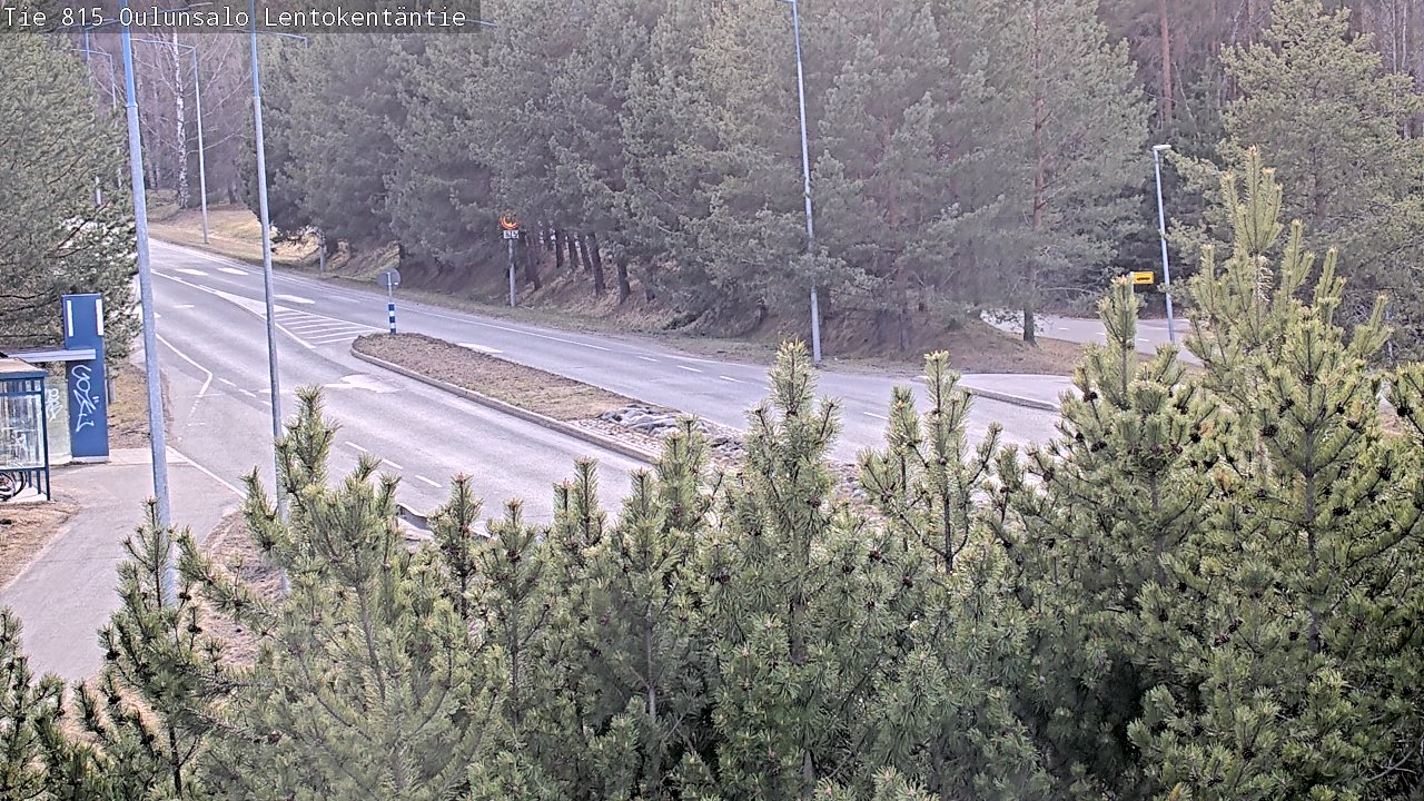 Weather Camera Image Väg 816 Uleåsalo, Lentokentäntie, Oulu, Pohjois-Pohjanmaa