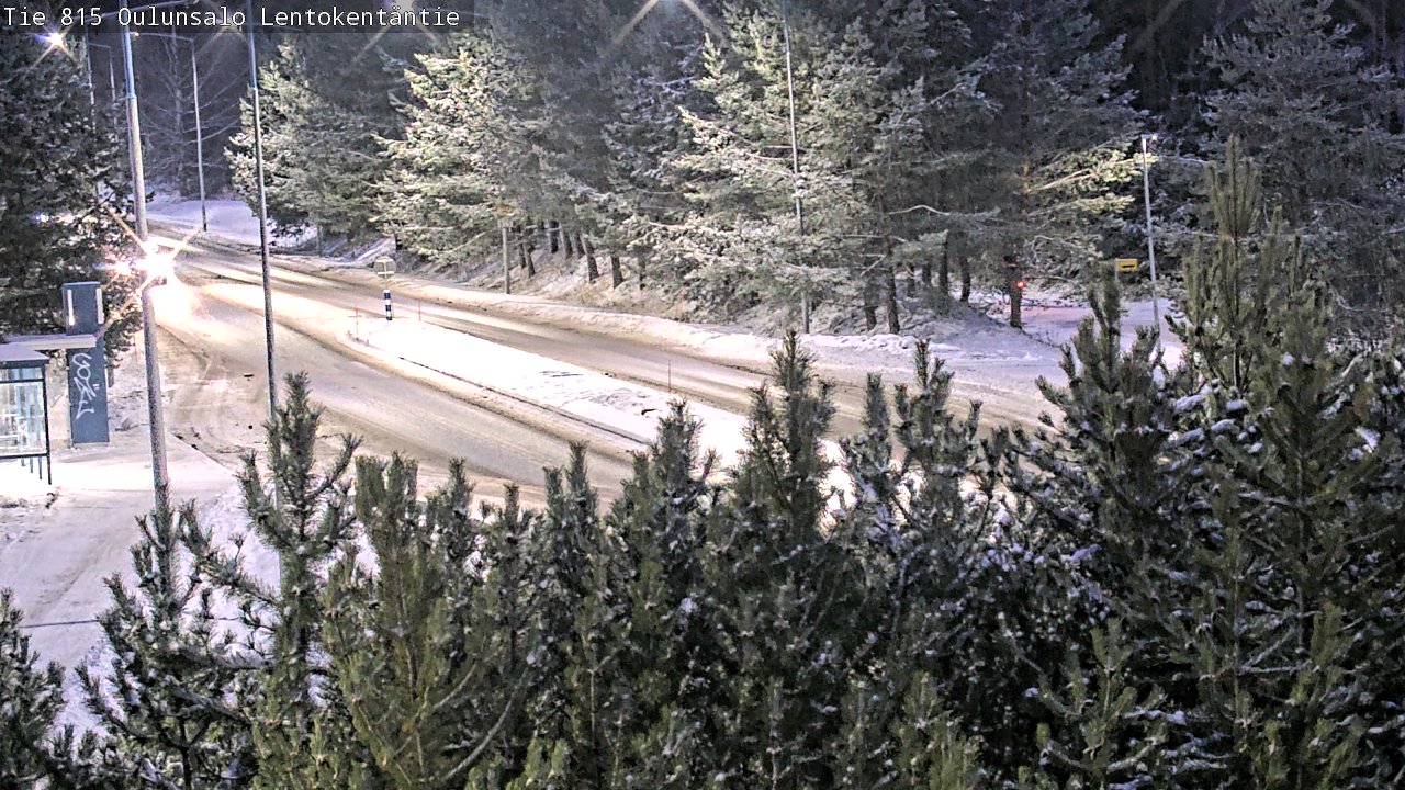 Weather Camera Image Väg 816 Uleåsalo, Lentokentäntie, Oulu, Pohjois-Pohjanmaa