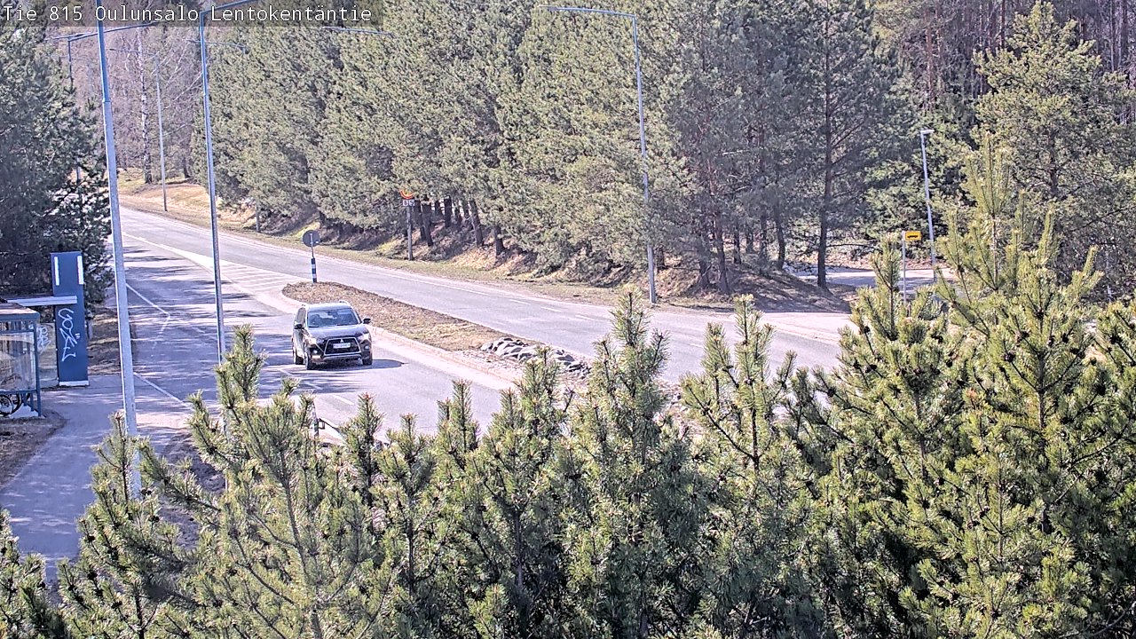 Weather Camera Image Väg 816 Uleåsalo, Lentokentäntie, Oulu, Pohjois-Pohjanmaa