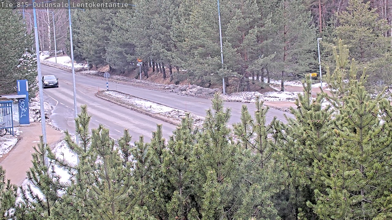 Weather Camera Image Väg 816 Uleåsalo, Lentokentäntie, Oulu, Pohjois-Pohjanmaa