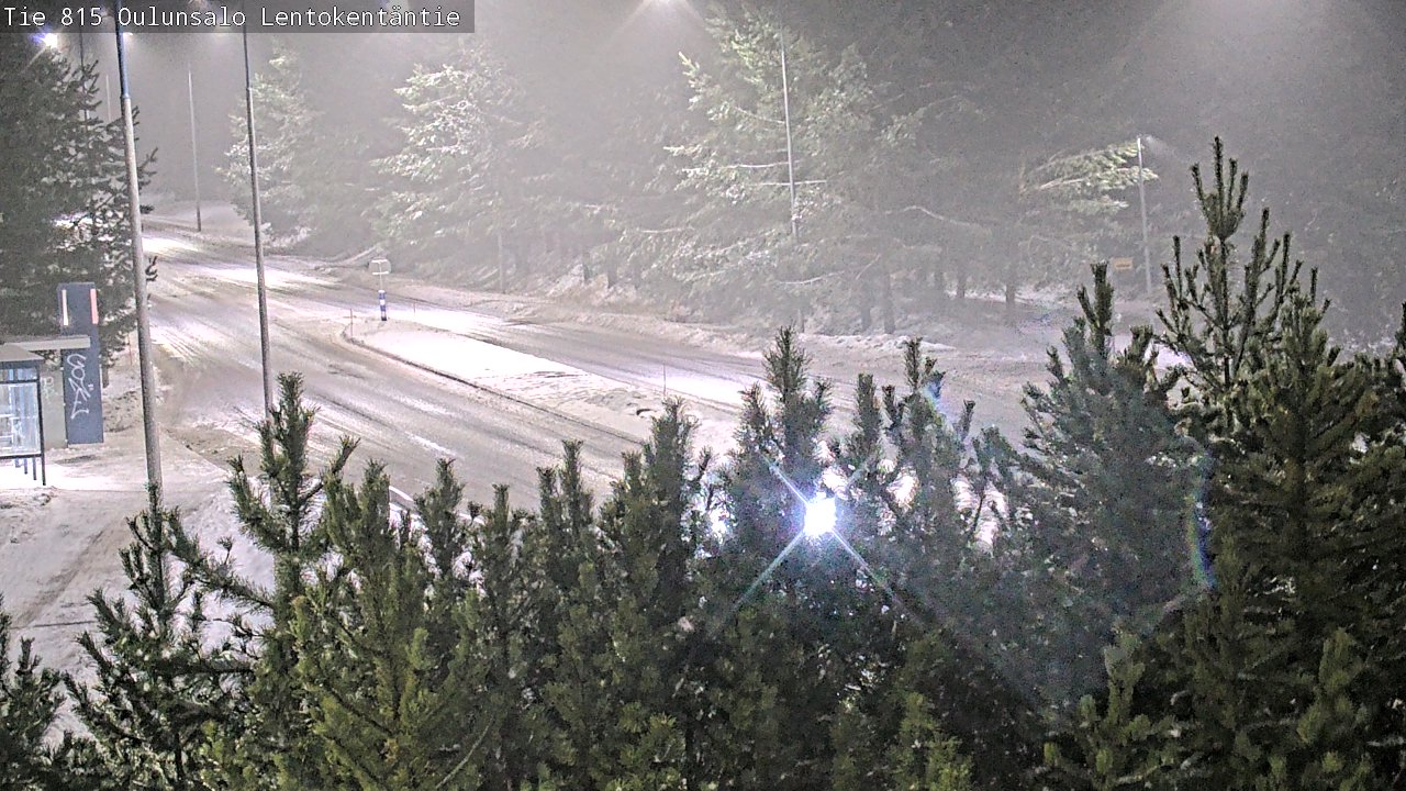 Weather Camera Image Väg 816 Uleåsalo, Lentokentäntie, Oulu, Pohjois-Pohjanmaa