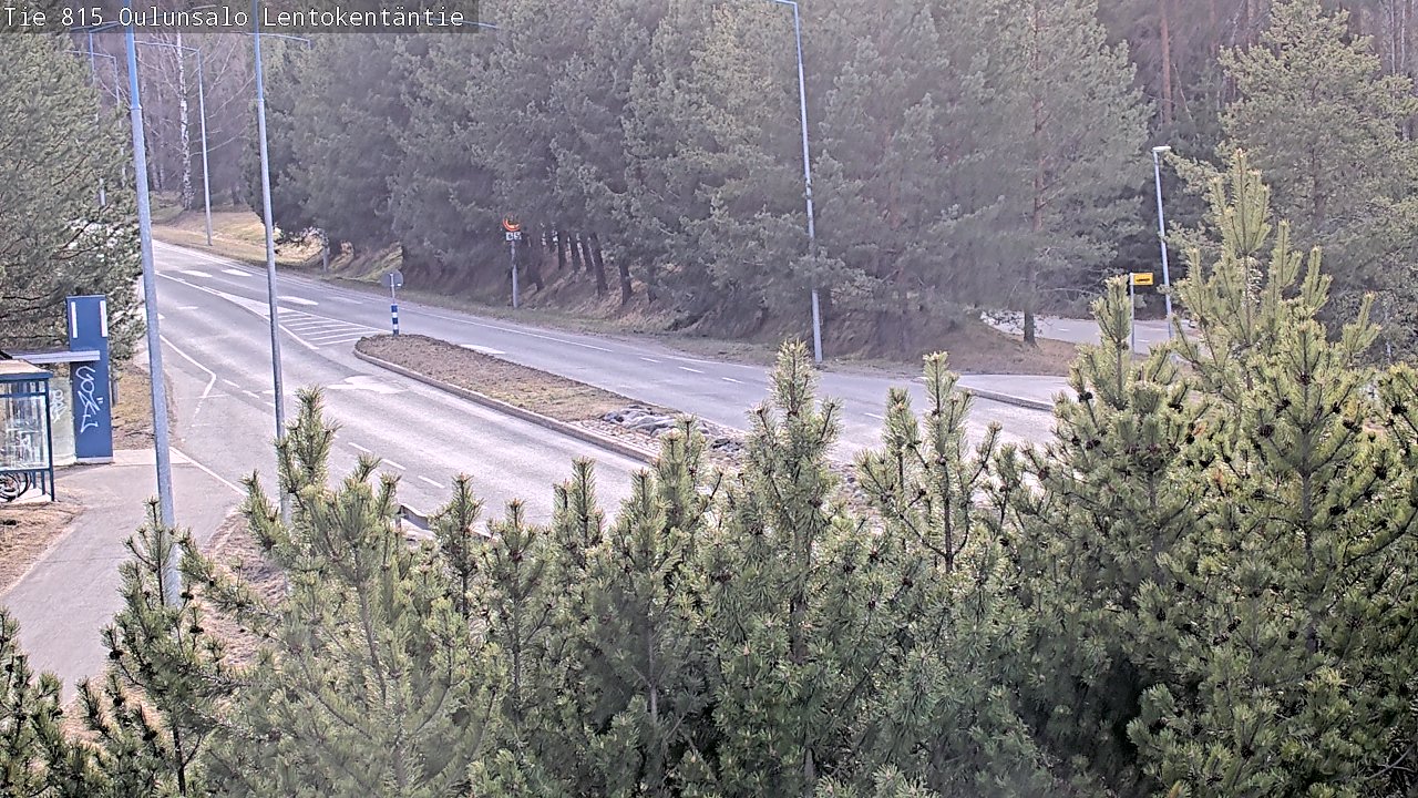 Weather Camera Image Väg 816 Uleåsalo, Lentokentäntie, Oulu, Pohjois-Pohjanmaa